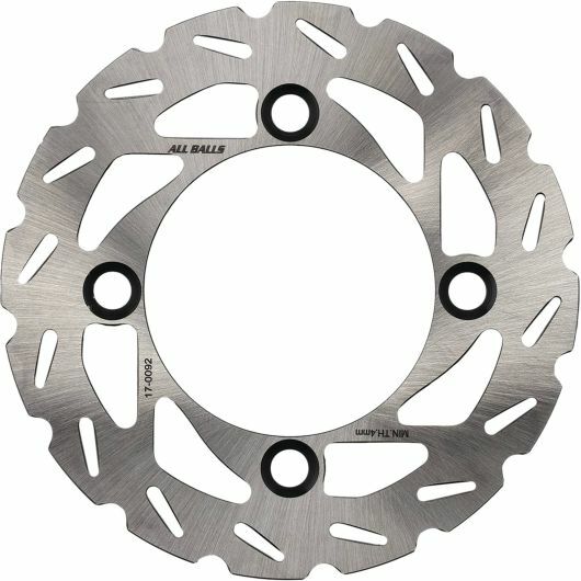 All Balls brake rotor 21-80092 showing a silver circular brake disc with vented design for motorcycle braking systems.