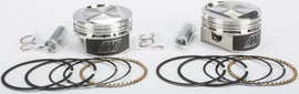 Wiseco V-Twin Piston Kit for 1200 Sportster with 10.5:1 compression, includes pistons and components, shown in the image.