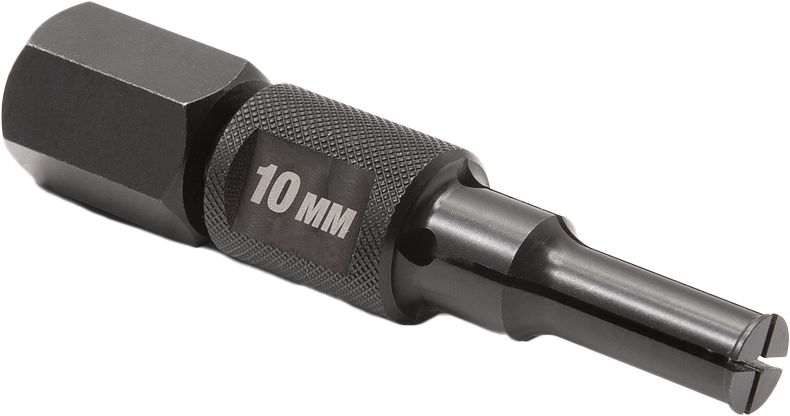 Motion Pro 10mm Replacement Collet 57-8293B for tools, shown in close-up, with metallic finish and precise design.