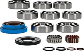 All Balls transmission bearing and seal kit showing various seals and bearings for vehicle transmission repair.