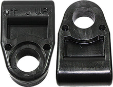 Load image into Gallery viewer, SP1 suspension spring retainers A/C square pair, model 54-33005, showing the metal retainers with mounting holes and square shape.