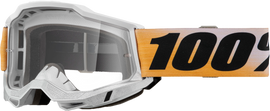 100-PERCENT Accuri 2 Goggle with clear lens, lightweight sports eyewear for racing and outdoor activities, featuring a sleek design.