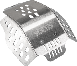 Devol Skid Plate 60-6216, durable metal protective plate for off-road vehicles, shown in black with mounting holes.