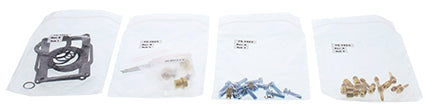 All Balls carburetor rebuild kit for intake and fuel system, showing various gaskets, seals, and components in the kit.