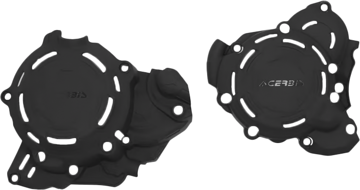 Acerbis X-Power Kit Black body panel with sleek black finish, designed for motorcycle protection and style.