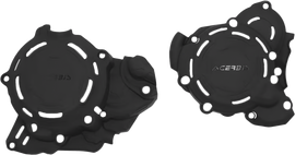 Acerbis X-Power Kit Black body armor for motocross or off-road riding, shown with black protective body panels.