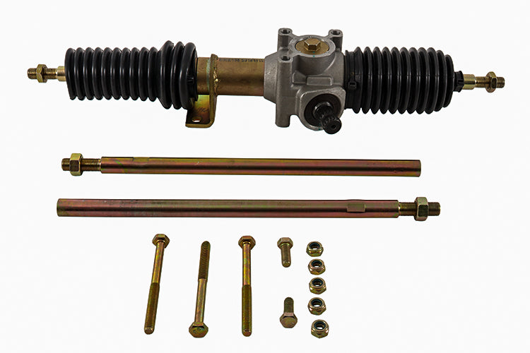 All Balls steering rack assembly Pol 251-4003, automotive steering component with metal and rubber parts, close-up view.