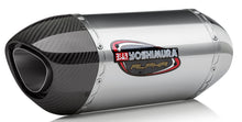 Load image into Gallery viewer, Yoshimura Signature Alpha slip-on exhaust system for motorcycles, featuring stainless steel and carbon fiber components.