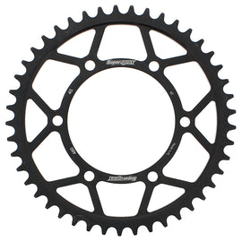 Steel Supersprox 45-tooth rear sprocket for Suzuki GSX-R750, black finish, compatible with 525 chain models.