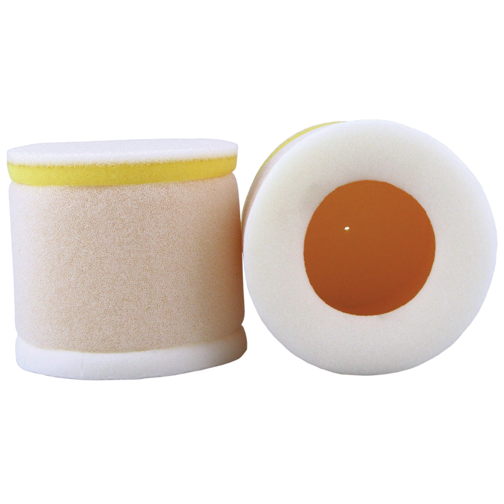 No Toil Premium air filter for KFX 80cc and LT 80 dirt bikes, showing the clean, high-performance filter element.
