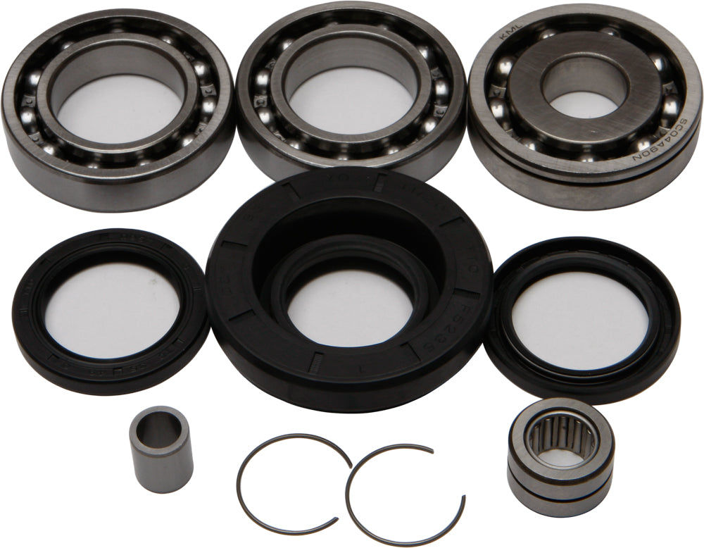 All Balls rear differential bearing and seal kit 22-52013 with bearings and seals for automotive repair, shown in the image.