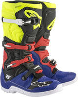 alpine star Tech 5 Boots Blue/Black/Yellow Sz 13 482-30713