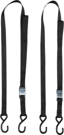 Black Fire Power 1-inch by 6-foot tie-down straps, 2-pack, designed for securing loads and cargo.