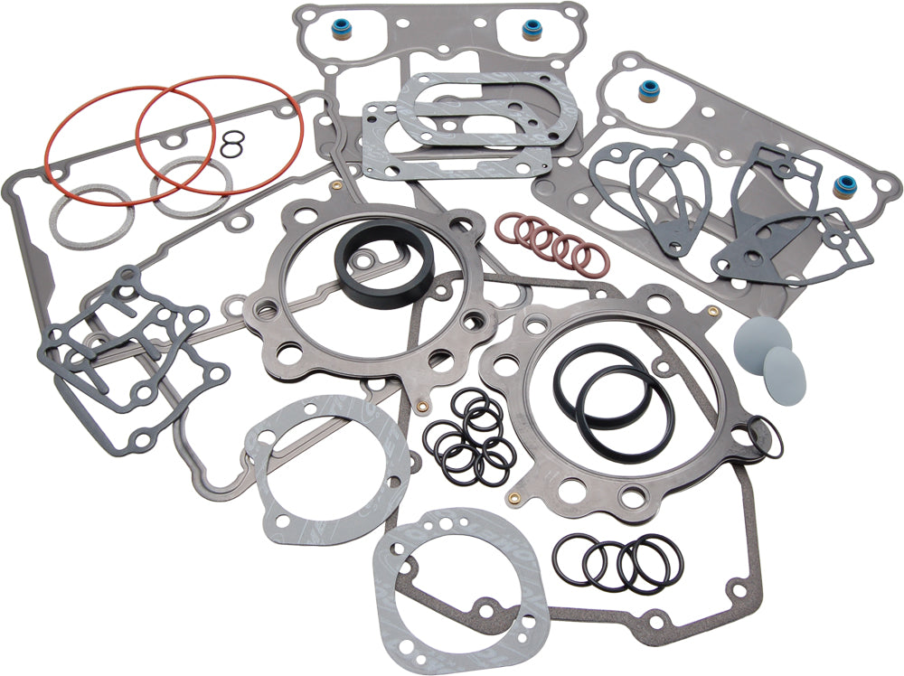 Cometic Top End Est Gasket Twin Cam Kit with various gaskets and seals for Harley Twin Cam engines, detailed view of the gasket set.