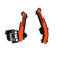 Load image into Gallery viewer, Acerbis X-Grip KTM frame guard in black and orange mounted on motorcycle frame, showcasing durable protective design.