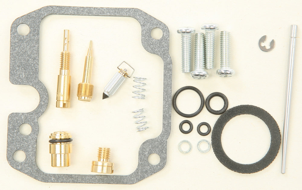 All Balls bike carburetor rebuild kit 226-1110 with gaskets and components for fuel intake and carburetor repair.