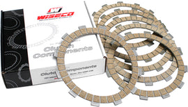 Wiseco clutch friction plates, set of 6 fiber plates for Husqvarna and KTM motorcycles, model WPPF077, shown in the image.
