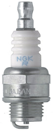 NGK Spark Plug #7421/10 2-BMR6A showing the metal electrode and ceramic insulator for automotive engine use.