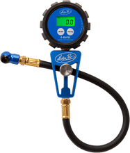 Load image into Gallery viewer, Motion Pro digital tire gauge showing 60 psi, with a digital display and compact design for motorcycle and vehicle tire pressure measurement.