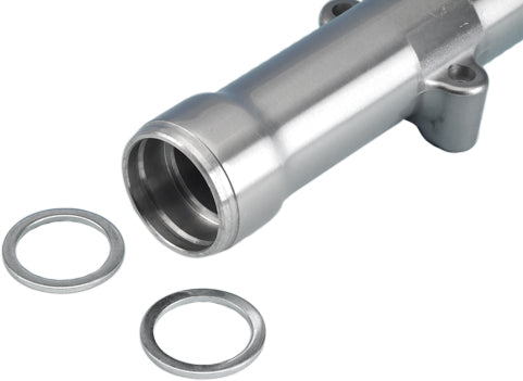 James Gasket fork seal washers, back gasket set, two-piece pack showing black rubber seals with metal backing for motorcycle forks.