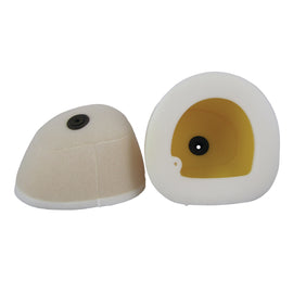 No Toil air filter Hon CR450F for dirt bikes, showing clean, reusable filter with black foam and rubber edges.