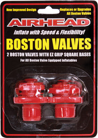 Airheads Boston Valves accessory, showing a close-up of the Airheads brand logo and the valve components in detail.