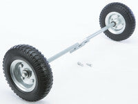 Fire Power Fire Power Mototrainer TTR50 training wheels accessory for motorcycle, shown attached to the bike in a close-up view.
