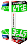 Yoshimura - Rs12 Muffler Decals Green - 961-9079