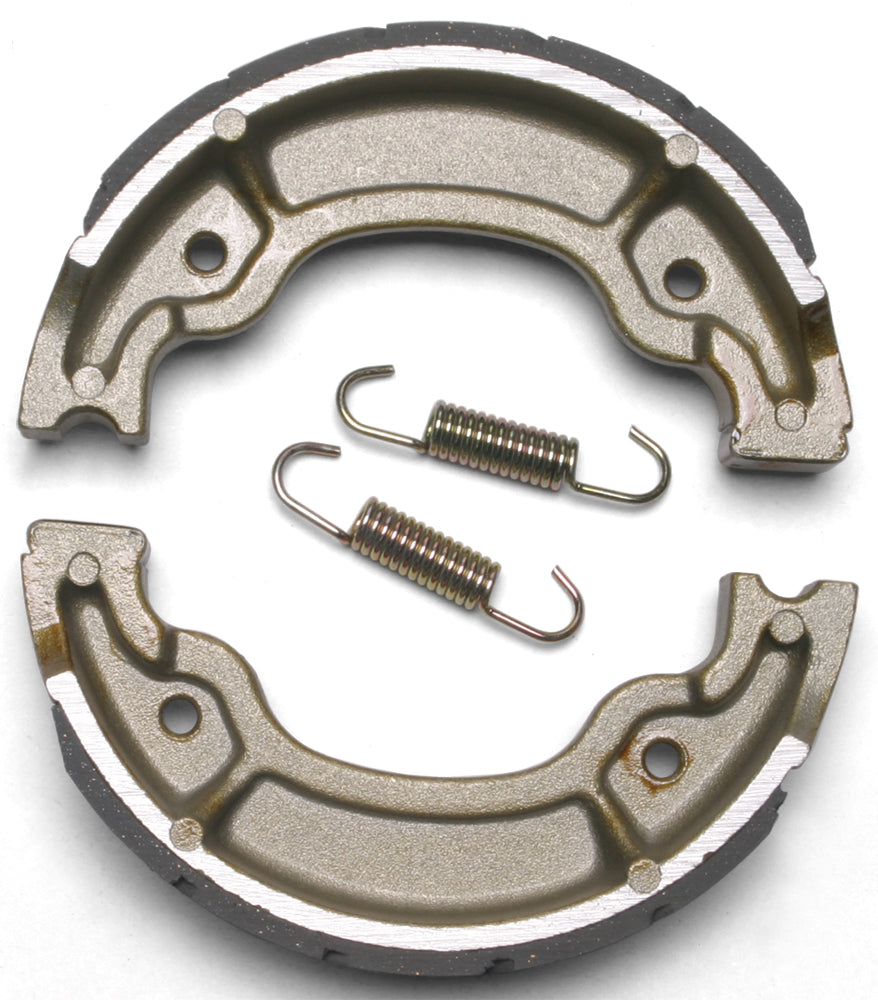 EBC Motorcycle Brakes grooved brake shoes, 527g, showing the textured surface and shape designed for motorcycle braking systems.