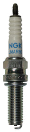 NGK Spark Plug #95627/10 2-LMAR8G showing the metal shell and ceramic insulator for automotive engine performance.