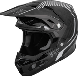 Fly Racing Youth Formula Carbon Tracer Helmet Silver/Black Yl 73-4444YL