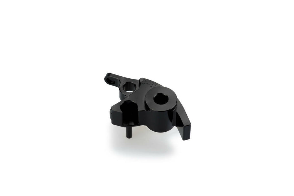 Black PUIG clutch lever adapter for motorcycle, showing the sleek, ergonomic design of the lever on a neutral background.