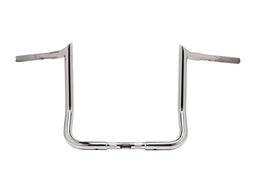 Chrome Bagger Nation 14-inch Monkey Bagger handlebars for Harley FLH and FLT models with detailed grip area and polished finish.