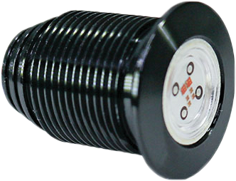 Bagger Nation 16mm Thunder Bolts in black for brake and turn signals on motorcycle, shown in close-up image.