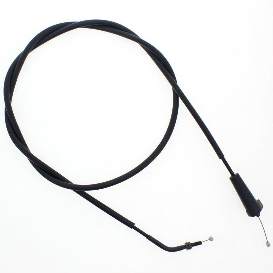 All Balls throttle cable 24-51219 for motorcycle control lines, showing the black cable with connectors and protective housing