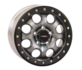 System 3 Sb7 Bl Wheel 15x7 matte titanium with 6+1 offset, 5x4.5 bolt pattern, showcasing a sleek wheel design.