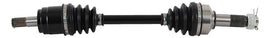 All Balls heavy duty front axle with 6 ball design, featuring durable metal components and detailed close-up view.