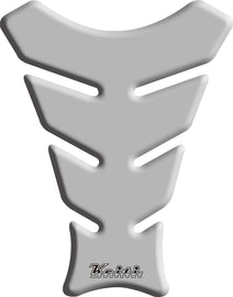 Keiti Tank Pad Mini Silver graphic decal with geometric design for motorcycle tanks, featuring sleek silver accents.