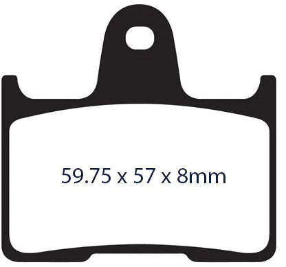 Lyndall Racing Brakes Gold+ rear brake pad for 2014-up Harley Sportster, high-performance brake pad for motorcycle stopping power.
