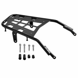 DRC Cargo Rack Hon 634-9718, black metal rack with multiple mounting points, designed for off-road or utility vehicle storage.