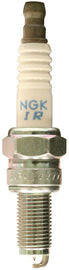 NGK 4948/04 2-CR8EIB-10 spark plug showing metal electrode and ceramic insulator for automotive ignition system.