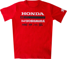 Red DCOR Honda Factory2 Tee shirt in medium size featuring the brand logo and design visible on the front.