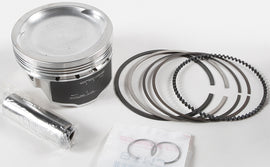 Wiseco Armorglide piston kit for BBC engine, includes high-performance 80.00mm standard pistons with 12:1 compression ratio, components visible.