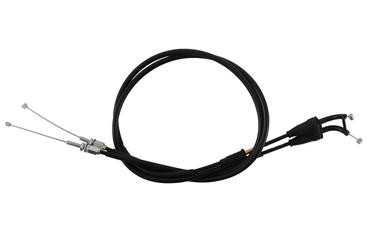 All Balls throttle cable 24-51262 for hydraulic control lines, featuring durable construction and black exterior, ready for installation.