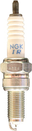 NGK Spark Plug #91064/04 2-SIMR8A9 showing the metal electrode and ceramic insulator for engine ignition system.