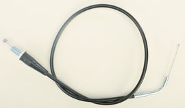 bbr throttle cable 80-9607 for hydraulic control lines, showing the black cable with metal fittings on each end.