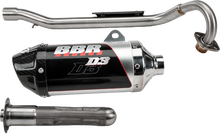 Load image into Gallery viewer, BBR D3 Exhaust System Hon 80-3102, stainless steel exhaust with polished finish, showcasing pipes and muffler components.