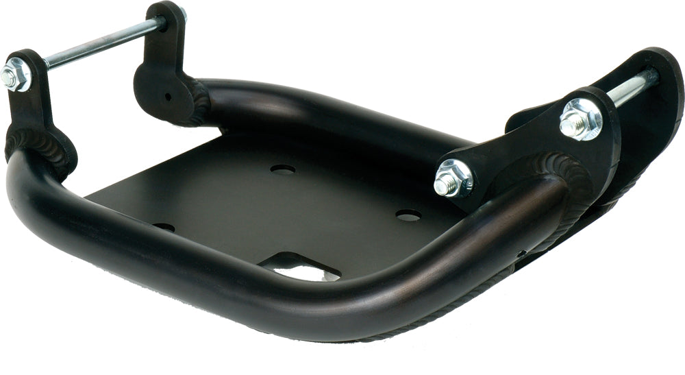Black bbr aluminum frame cradle with sleek design, showcasing sturdy construction and minimalist style.