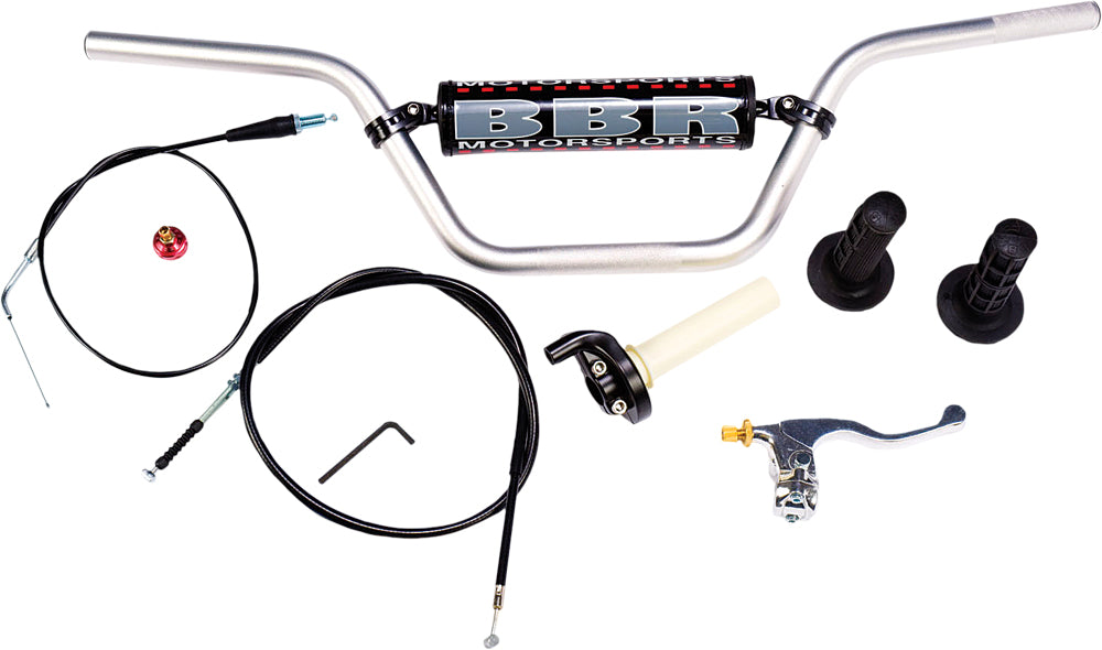 bbR Black H-Bar Kit 80-9602BK featuring a sturdy black metal bar with detailed branding and secure assembly components.