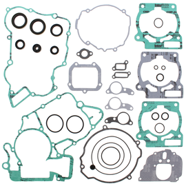 Vertex complete gasket set with oil seals, including various gaskets and seals for engine repair, shown in the image.